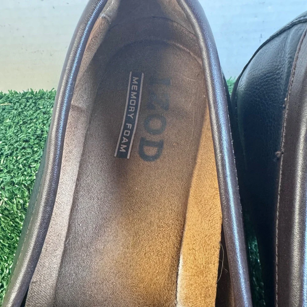 IZOD‎ Edmund Mens Penny Loafers Black Brown Memory Foam Slip On Shoes 12M